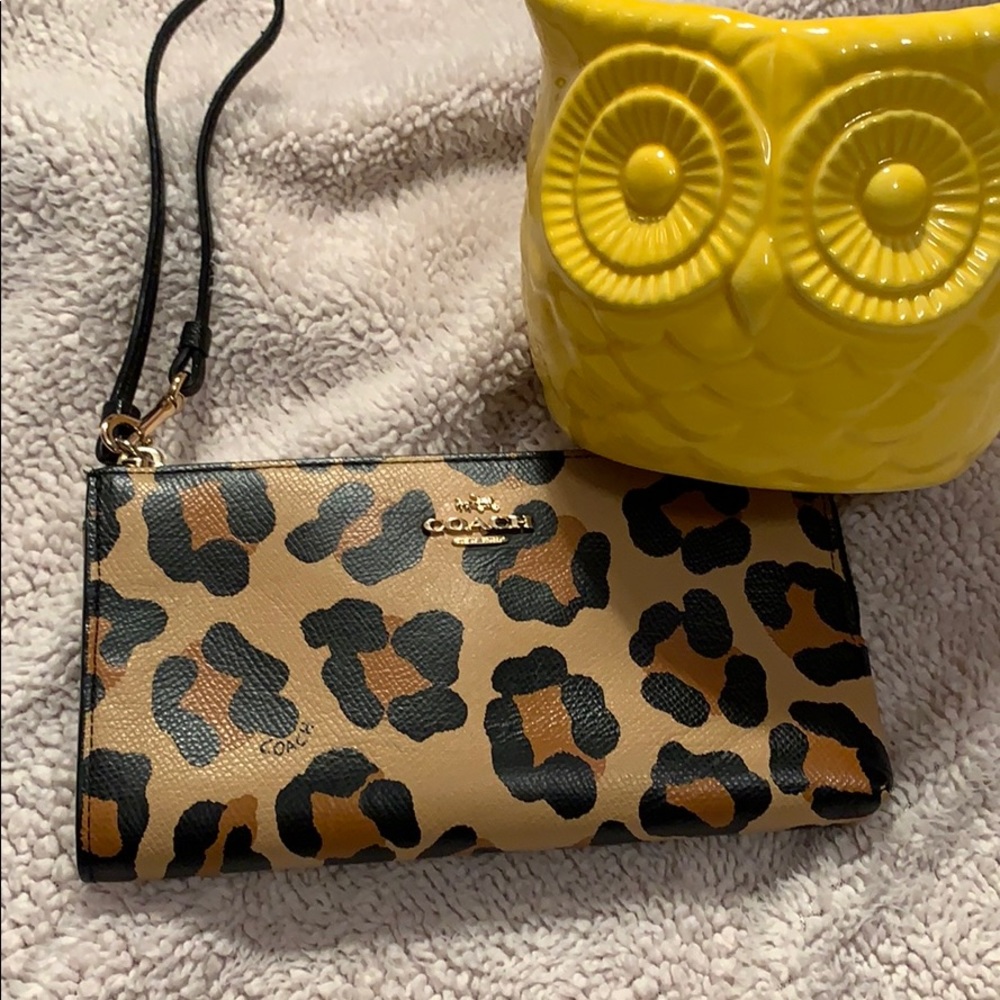 Coach Leopard Wristlet